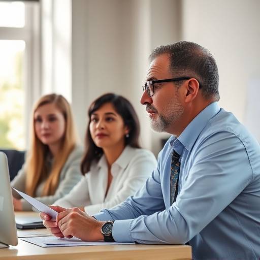 Un grupo de líderes empresariales participando en un taller de comunicación estratégica.